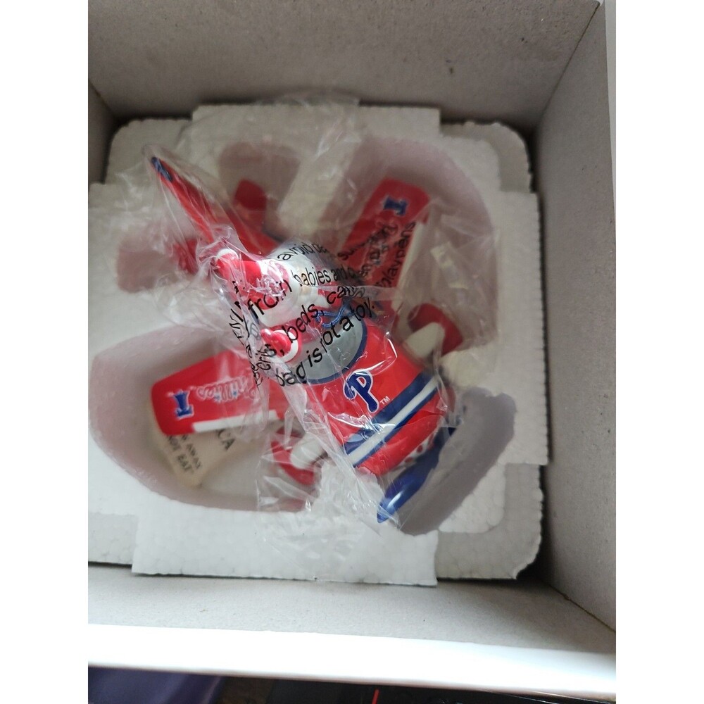 Philadelphia Phillies Ornament Danbury Mint Santa Airplane 2007 ornament in box